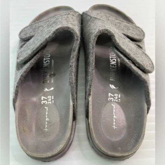 $450 Birkenstock x Toogood Women's Gray Forager Felt Slide Sandals 37 EU/6 US - Picture 8 of 8